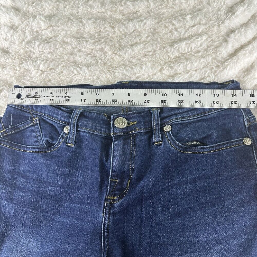 Rock & Republic Women’s Kasandra Dark Distressed Blue Boot Cut Stretch Jeans 10 - Picture 13 of 16